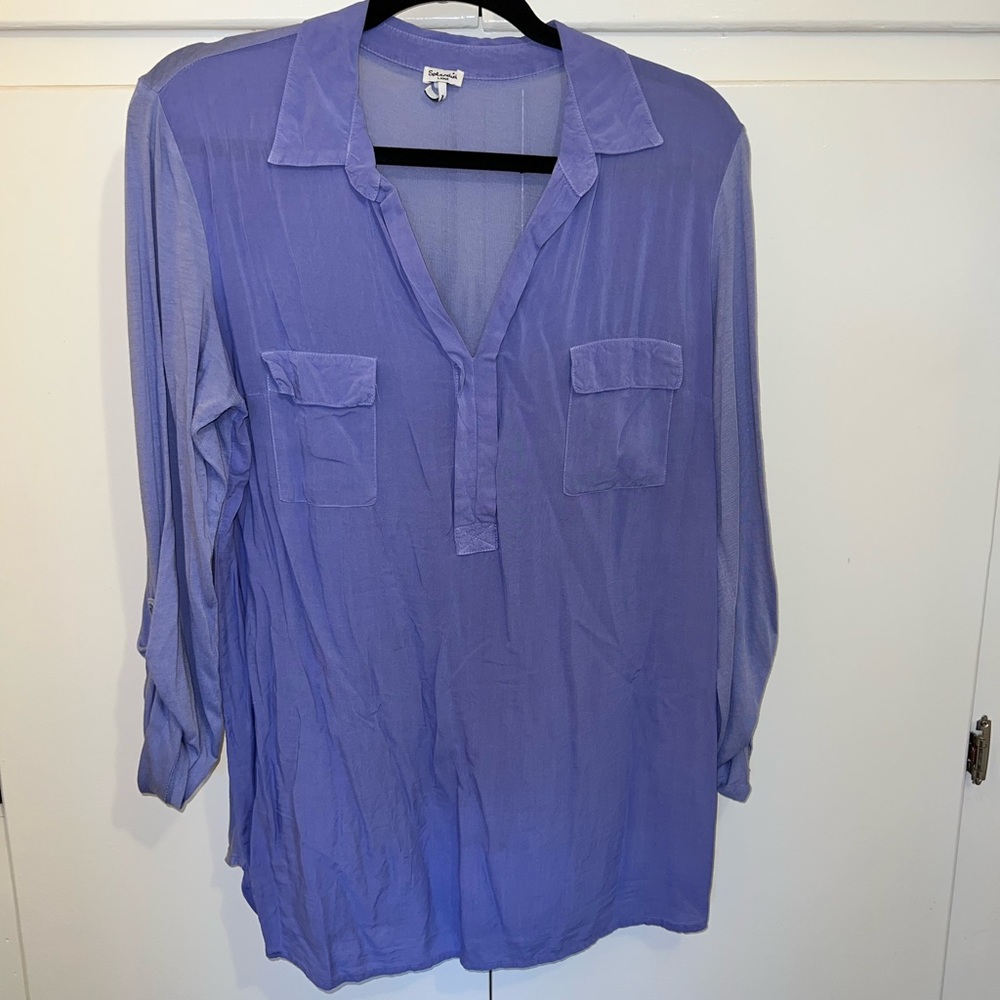 Splendid mixed media long sleeve top